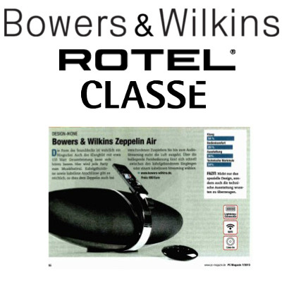 Bowers & Wilkins, Rotel и Classé – в прессе