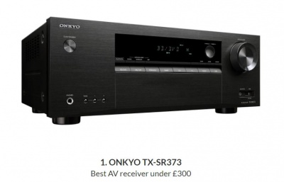 Onkyo TX-SR373 - Лучший AV-ресивер по цене до 300 фунтов