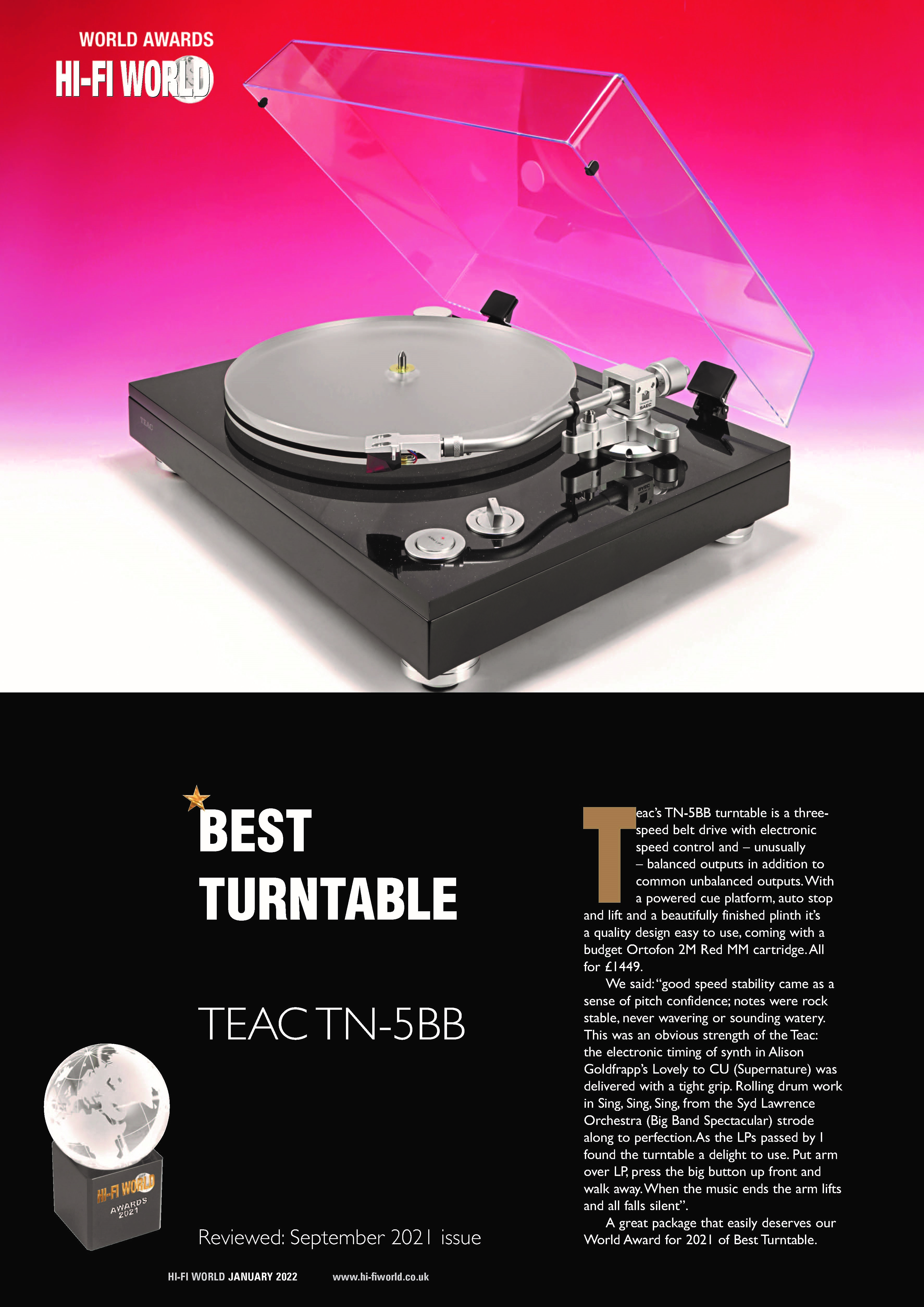 TEAC TN-5BB - лучший проигрыватель виниловых пластинок 2021 года!